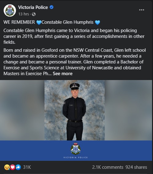 Victoria Police Facebook