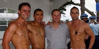 Cool Reception For PM At Big Gay Out John Key at Big Gay Out in 2011