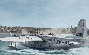 Air New Zealand Celebrates 75 Years by Taking Over a Sydney Ferry 1947: ZK-AMH Auckland arriving to New Zealand from the United Kingdom. Picture: Whites Aviation.