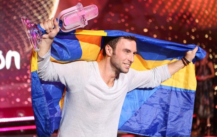 Eurovision 2015 - Winner Sweden Måns Zelmerlöw . Source Eurovision and Thomas Hanses (EBU)