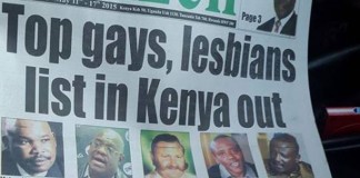 Kenyan Newspaper Exposes Prominent Gays and Lesbians On Front Page