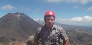 I Am Fat Jacob Angus on summit of Mt Tongariro - supplied