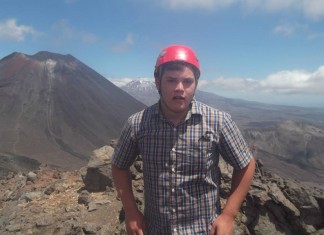 I Am Fat Jacob Angus on summit of Mt Tongariro - supplied