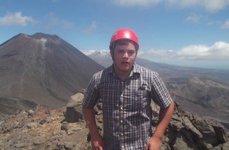 I Am Fat Jacob Angus on summit of Mt Tongariro - supplied