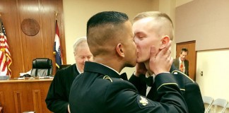 Gay Military Couple’s Wedding Kiss Goes Viral
