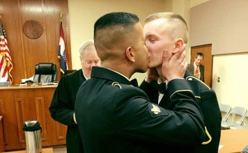 Gay Military Couple’s Wedding Kiss Goes Viral