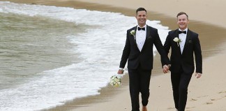 Sydney Gay Couple Defy Australian Laws and Marry At British Consulate waknin hanley wedding