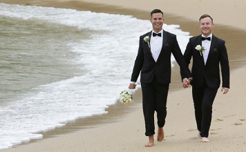 Sydney Gay Couple Defy Australian Laws and Marry At British Consulate waknin hanley wedding