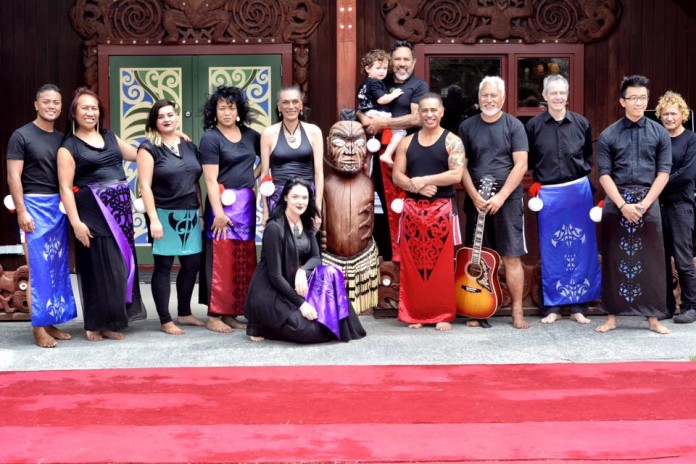 Tiwhanawhana had a noho marae at Te Heke Mai Raro ki te Hongoeka Marae, Plimmerton Porirua, Wellington during the Hongoeka Summer Festival. Bernard (Far right) - supplied