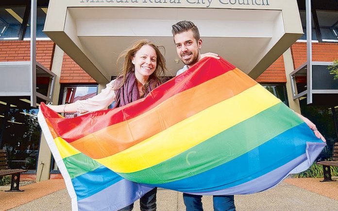 Ali Cupper and James Price from Mildurs Pride Reference Group - Sunraysia Daily