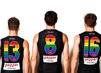 Australian Rules Champion Calls For Closeted Players To Come Out As A Group St.Kilda jumper for the pride game - St.Kilda Instagram
