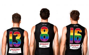 Australian Rules Champion Calls For Closeted Players To Come Out As A Group St.Kilda jumper for the pride game - St.Kilda Instagram