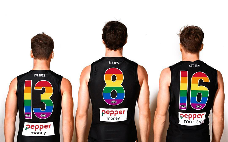 St.Kilda jumper for the pride game - St.Kilda Instagram