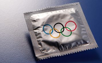 Almost Half a Million Condoms Ordered for the Rio Olympic Village: Grindr Get Ready olympic flag condom packet