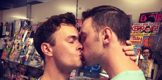 Gay “Kissathon” Held After Gay Couple Were Ejected From Supermarket for Holding Hands The Big Gay Kissathon - Instagram @snapsandchaps