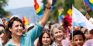 Gay Syrian Refugee Joins PM Justin Trudeau in Vancouver Pride Parade Canadian Prime Minister Justin Truedeau at Vancouver Pride March (Instagram)