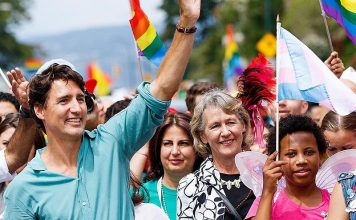Gay Syrian Refugee Joins PM Justin Trudeau in Vancouver Pride Parade Canadian Prime Minister Justin Truedeau at Vancouver Pride March (Instagram)