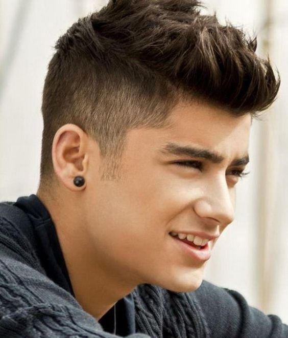 Short Spiky Men’s Hairstyle with High-skin Fade - A young Zayn Malik