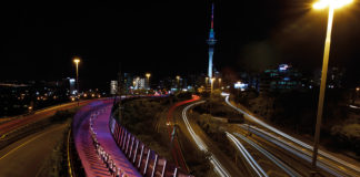 Auckland’s Pink Path Lit Up For Pride pink path
