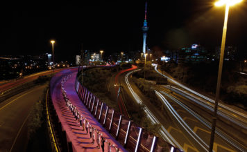 Auckland’s Pink Path Lit Up For Pride pink path