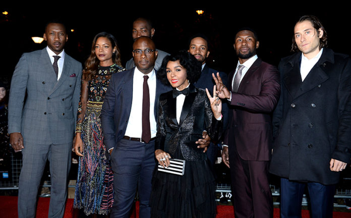 (Photo by Jeff Spicer/Getty Images for BFI) Mahershala Ali; Naomie Harris; Tarell Alvin McCraney; Barry Jenkins; Janelle Monáe; Andre Holland; Trevante Rhodes; Jeremy Kleiner