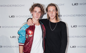 Pint-sized Wonderboom Lands At Wintry Launch Ben Gerrans and Nick Pool at the Wonderboom Launch (Ultimate Ears/ Life Without Andy)