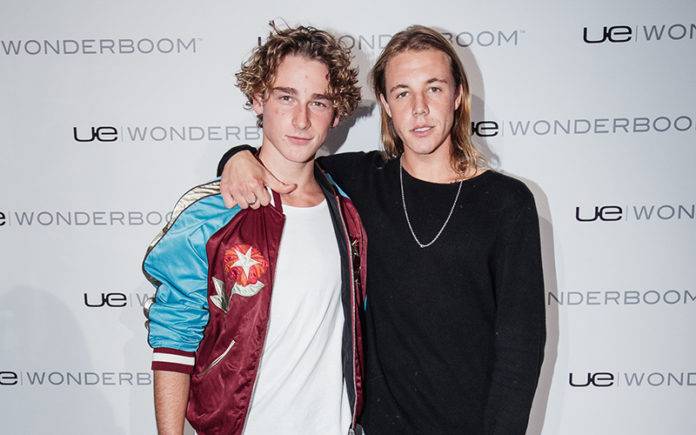 Ben Gerrans and Nick Pool at the Wonderboom Launch (Ultimate Ears/ Life Without Andy)