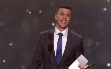 Barracuda Star Who Swam For Gold Takes Home Silver Logie Elias Anton accepts the Graham Kennedy Award for Most Outstanding Newcomer on Australian TV at the 2017 TV Week Logie Awards (9NOW)