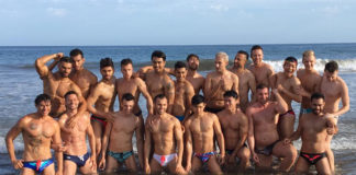 Mr. Gay World Finale is Tonight – Who Will Win? Group photo from the beach photoshoot yesterday of all 21 delegates. (Mr Gay World)