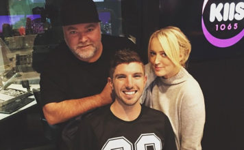 Australia’s Gay Newsreader Brooklyn Ross Wouldn’t Change a Thing Brooklyn Ross (Middle) with Kyle Sandilands and Jackie Henderson from the Kyle and Jackie O show on KIIS FM Sydney (Instagram)