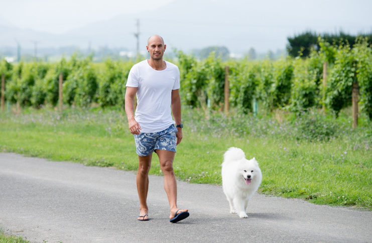 Exercise for the LGBTQ Community is the Key to Mental Health Ricky Devine-White with his dog (Supplied