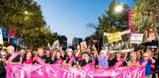 Record Numbers Celebrate Mardi Gras 40th Anniversary 78ers at Sydney Mardi Gras 2018 - Photos by Jeffrey Feng Photography.