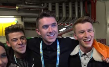 Ireland’s ‘Love Is Love’ Performance Shines in Eurovision Semi-Final One Ryan O'Shaughnessy (Middle) takes Ireland into Eurovision Finals with dancers Alan McGrath (left) and Kevin O'Dwyer (right) (Andres Putting - Supplied)