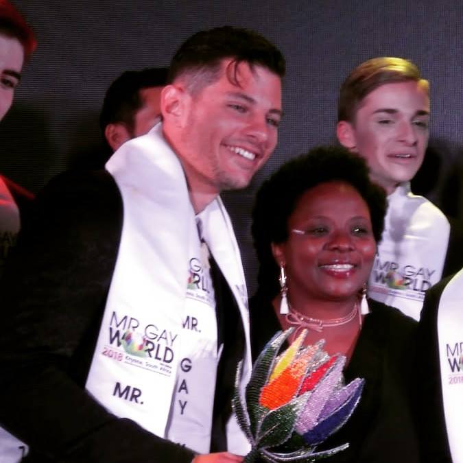 Mr Gay World 2018 Jordan Bruno with Mayor of Knysna Eleanore Bouw-Spies - (Mamabaonline/Facebook)