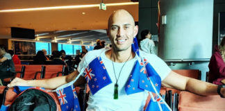 Ricky Devine-White Jets Off in an Effort to Win New Zealand’s Third Mr Gay World Ricky Devine-White, at the airport preparing to fly to South Africa for Mr Gay World (Instagram)