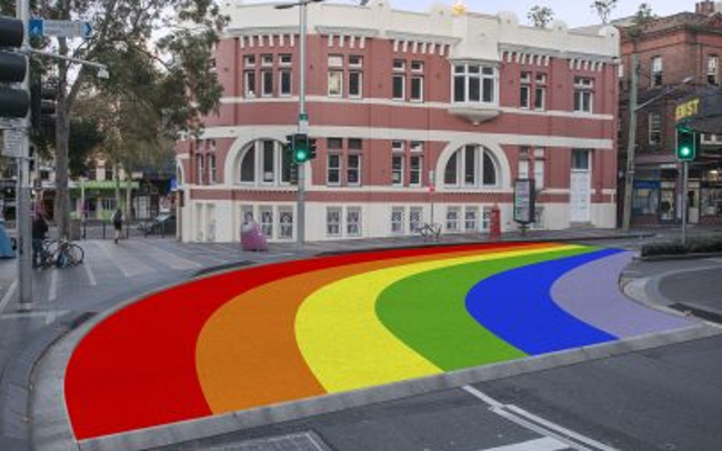 Proposed Rainbow Crossing for Sydney's Taylor Square - (Supplied-City of Sydney)