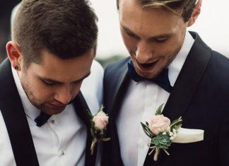 First Six Months of Australian Marriage Equality: 3,375 Couples Happily Married Australia's First Gay Wedding Michael and Ben Gresham-Petchell (Photo - Mark Morgan)