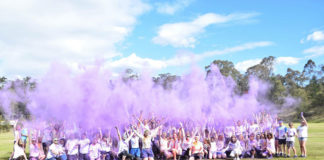 Wear It Purple Day Makes Huge Impact On Local High School Colo High School Students celebrating Wear it Purple Day - (Supplied)