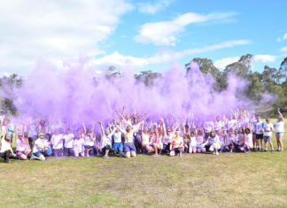 Wear It Purple Day Makes Huge Impact On Local High School Colo High School Students celebrating Wear it Purple Day - (Supplied)