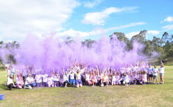 Wear It Purple Day Makes Huge Impact On Local High School Colo High School Students celebrating Wear it Purple Day - (Supplied)