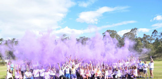 Colo High School Students celebrating Wear it Purple Day - (Supplied)