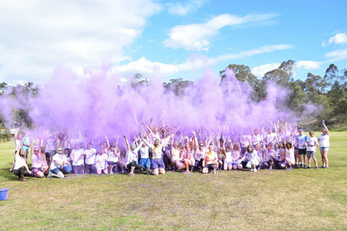 Colo High School Students celebrating Wear it Purple Day - (Supplied)