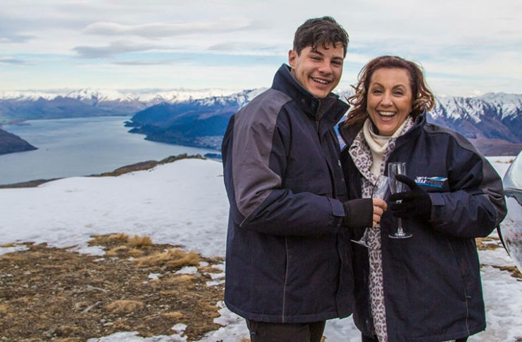 Winter Pride is the Ultimate Gay Holiday Mr Gay World 2018 Jordan Bruno and his mum Anna in Queenstown. (instagram)