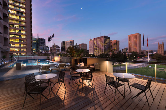 Hilton Adelaide Pool deck view (Supplied)