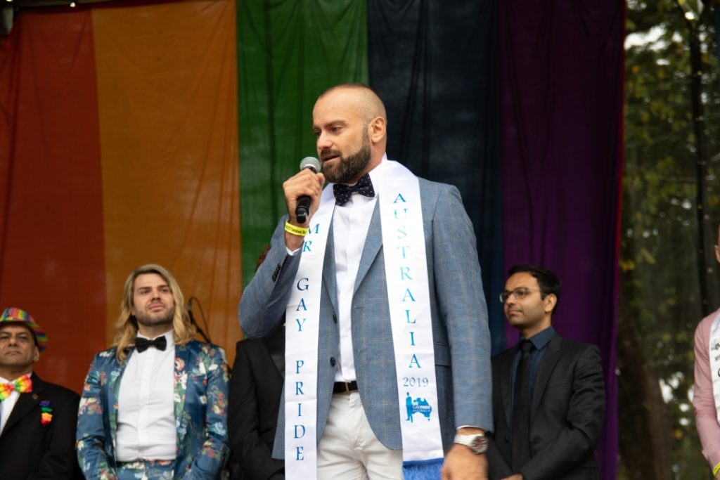 Rad Mitic Mr Gay Pride Australia 2019 (Photo credit - Fred LeMarche - The Boy Project)