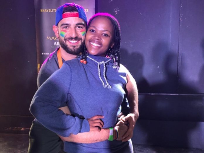 Mr Gay Pride Spain 2018 Francisco Alvarado with Award Winning Theatre Actress Somila Toyi (Instagram)