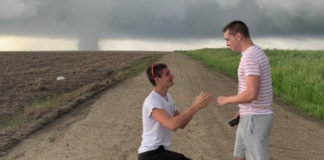 Gay Storm Chaser Proposes in Front of Monster Tornado as it Rips Through Kansas Storm Chaser Proposal (Twitter)