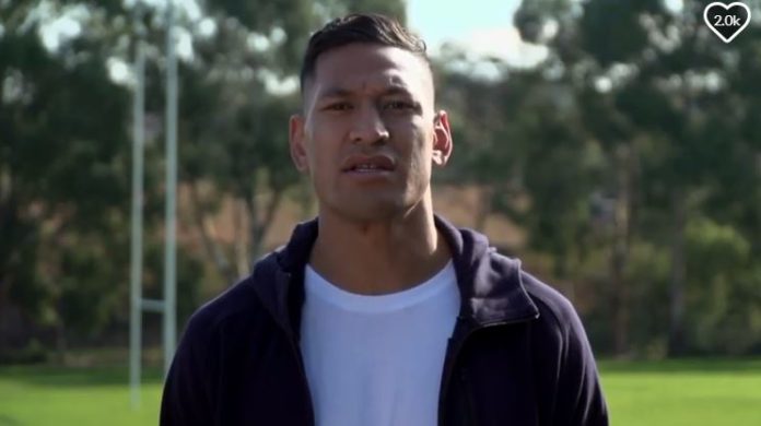 Israel Folau in his GoFundMe video