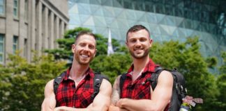 The Newlyweds Tim and Rod Set to Change Perceptions on The Amazing Race Australia Tim and Rod on The Amazing Race Australia helping the bushfire efforts