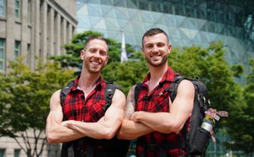 The Newlyweds Tim and Rod Set to Change Perceptions on The Amazing Race Australia Tim and Rod on The Amazing Race Australia helping the bushfire efforts